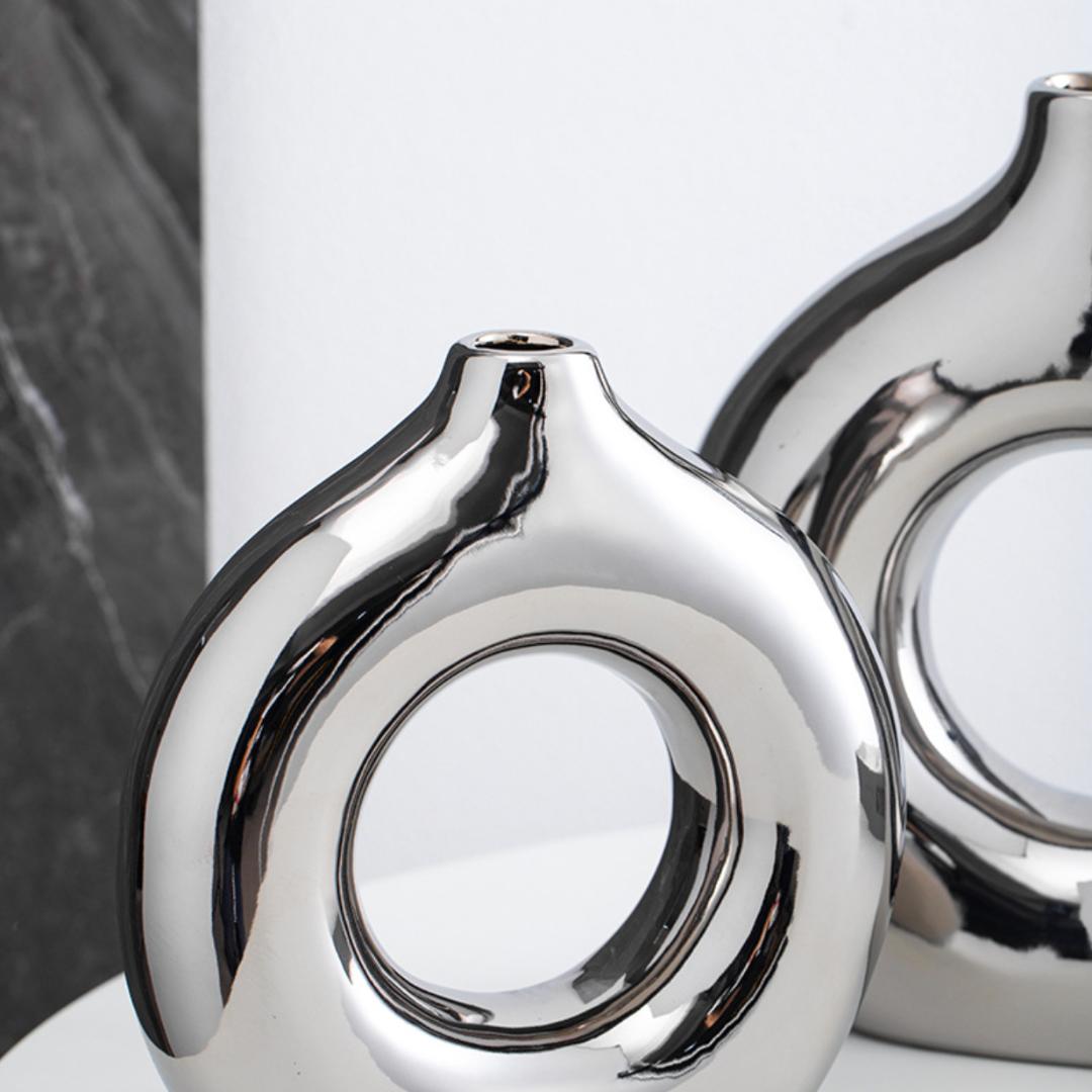 Designer Ring Ceramic Vase